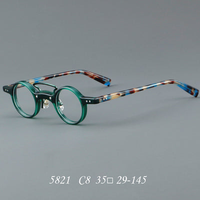 Gafas Retro Marco Redondo Pequeño Estilo Japonés - Image 18