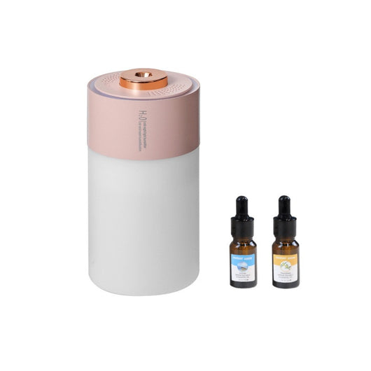 Pink and gradient colorful humidifier with a gold nozzle, featuring a night light function for air and room humidification. - Image 7