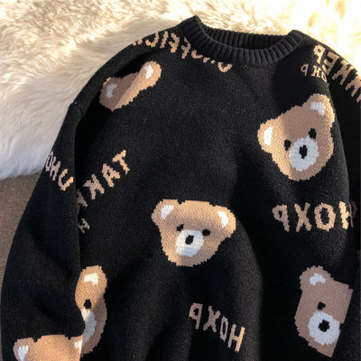 Suéter Retro con Oso para Mujer - Top Trendy Ins - Image 10