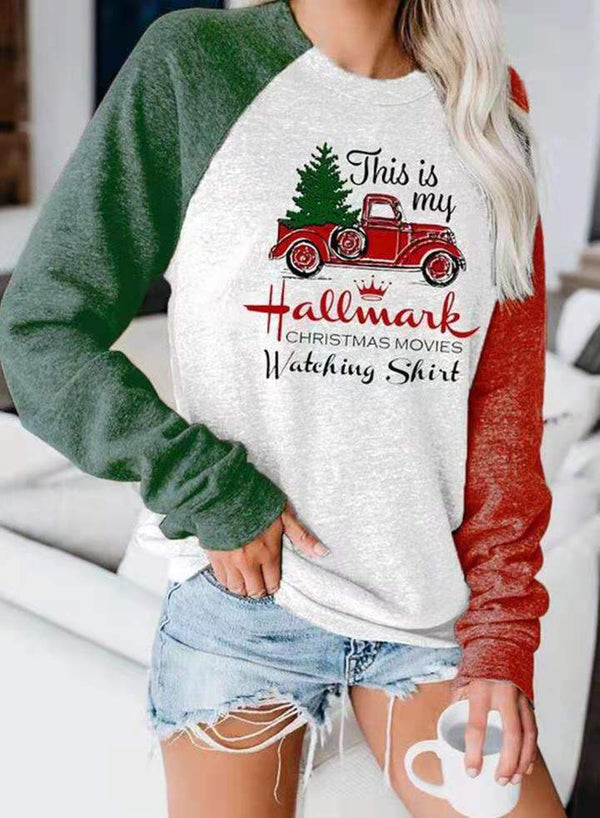 Sudadera Navideña Estampada de Manga Larga - Películas Hallmark