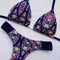 Bikini Estampado con Diseño de Trenzas para Mujer
