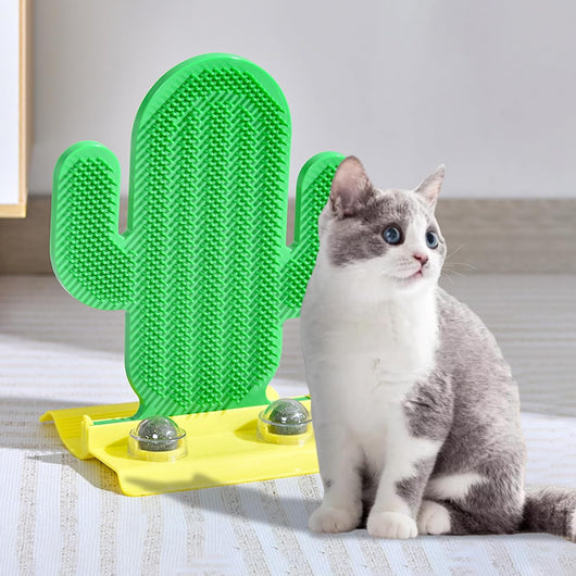 Rascador Cactus para Gatos con Pelotas de Catnip y Masajeador Interactivo - Image 10