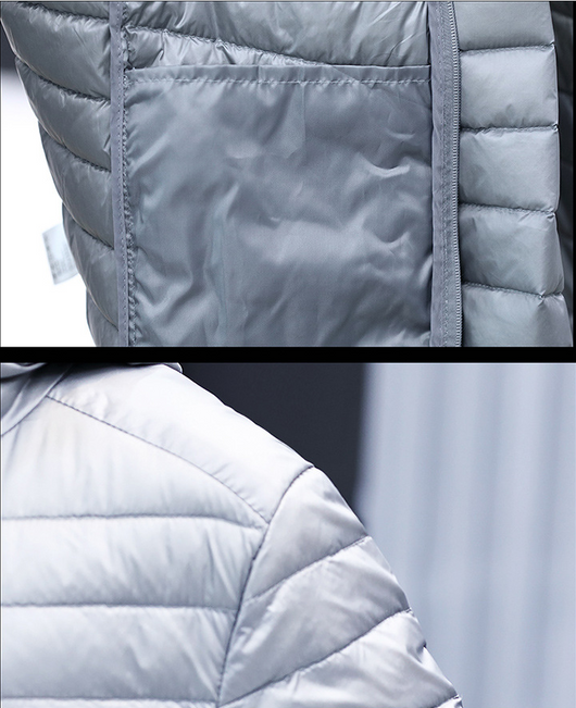 Chaqueta Puffer Ultraligera con Capucha - Abrigo de Plumas de Pato Slim Fit para Invierno - Image 16