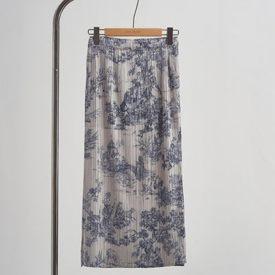 Conjunto Elegante Chaleco y Falda Estilo Chino con Tejido Jacquard Plisado - Image 3