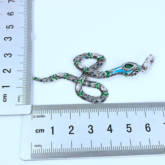 Colgante Serpiente Turquesa - Joya del Zodiaco Trendy - Image 3