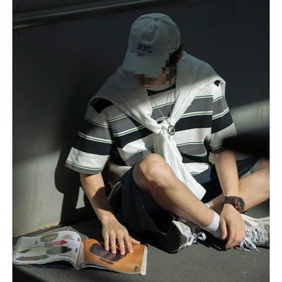 Playera Rayada de Manga Corta para Hombre - Comodidad de Verano - Image 8