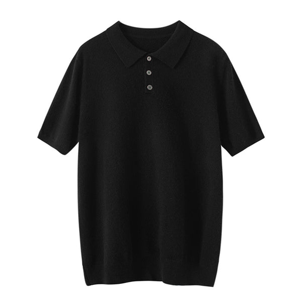 Suéter Tipo Polo de Cachemira para Hombre Ejecutivo