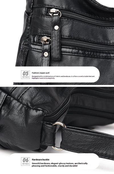 Bolso Bandolera de Cuero Genuino Lavado - Diseño Minimalista Versátil - Image 30