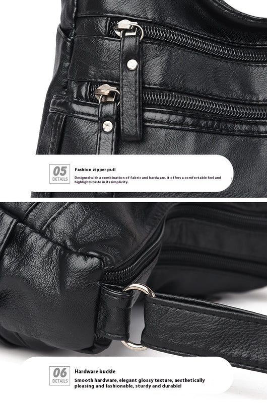 Bolso Bandolera de Cuero Genuino Lavado - Diseño Minimalista Versátil - Image 30