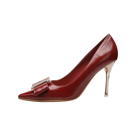 Zapato de Tacón Stiletto Elegante con Strass para Mujer
