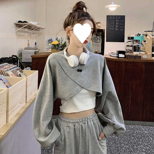 Conjunto de Dos Piezas: Suéter Irregular con Chaleco para Mujer