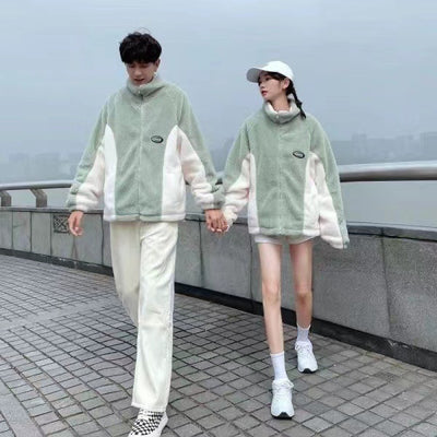 Abrigo de Polar Berber con Costuras Verde Menta para Hombre y Mujer - Image 15