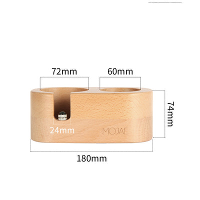 Prensa de Café Manual con Base de Soporte en Madera Maciza - Image 2