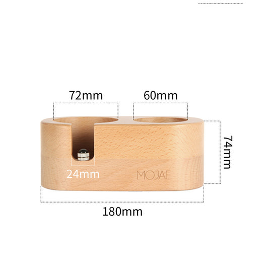 Prensa de Café Manual con Base de Soporte en Madera Maciza - Image 2