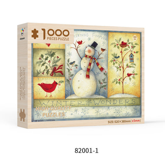 Puzzle de Madera para Adultos 1000 Piezas Formas Especiales Navidad Personalizado Juguete Educativo