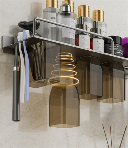 Organizador de Baño Mural 2 en 1 - Soporte para Secador y Cepillo de Dientes - Image 24