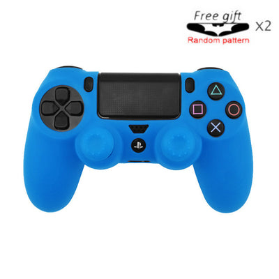 Bright yellow silicone protective cover for a PS4 controller, featuring black buttons and colored action symbols. - Image 37