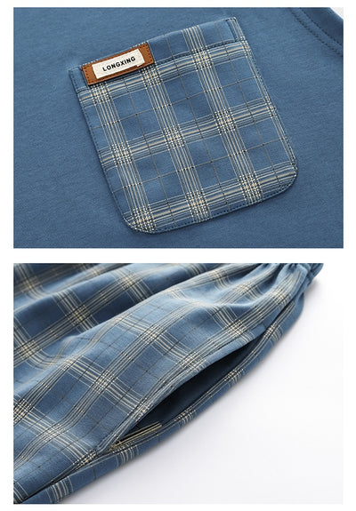 Pijama Masculino de Algodón Transpirable Absorbente de Humedad - Image 29