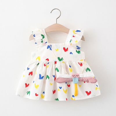 Vestido Infantil Niña Verano Sin Mangas Estampado - Image 26
