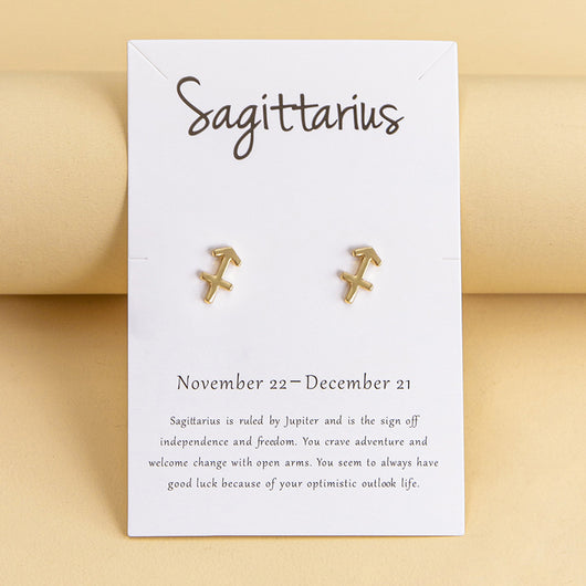 Aretes de los Doce Signos del Zodiaco en Oro y Plata - Image 18