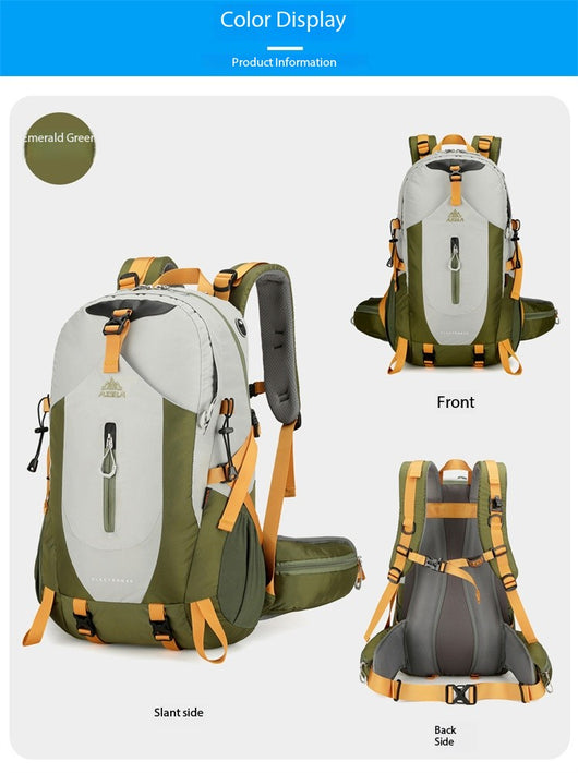 Mochila de Trekking AZELA Electron 40L - Blanco y Azul Marino para Senderismo y Viajes - Image 47