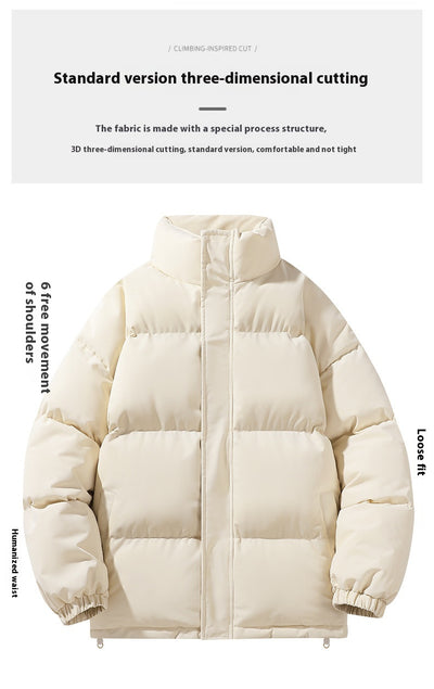 Abrigo Acolchado de Cuello Alto para Parejas - Diseño Minimalista - Image 24