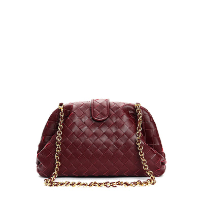 Bolso Mensajero de Cuero Genuino Tejido Cuadrado Pequeño - Image 9