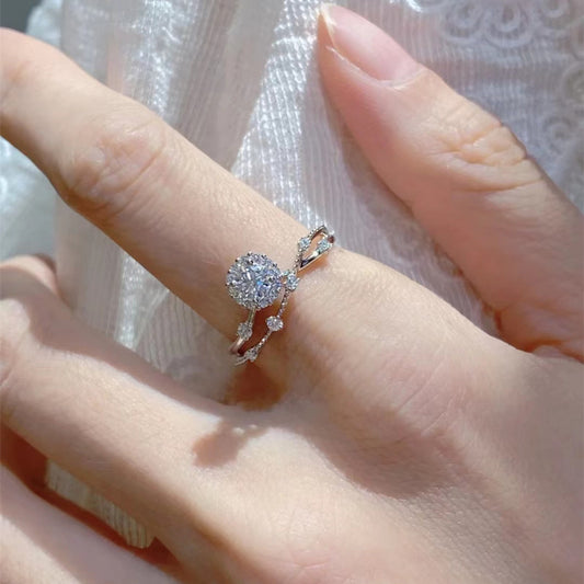 Anillo de Moissanita para Mujer en Plata Esterlina y Platino - Image 2