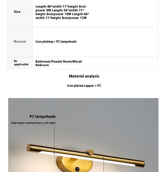 Lámpara LED Espejo Baño Moderno Impermeable Pared Recámara - Image 21