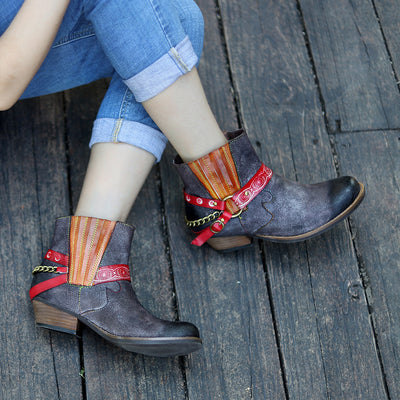 Botas Vaqueras Artesanales con Acabado Esmerilado para Mujer - Image 7