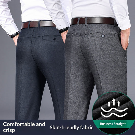 Pantalones de Vestir Rectos para Hombre - Elegancia Casual Otoño Invierno - Image 5