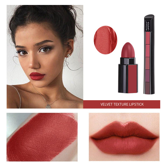 Set de 5 Labiales Mate Velvet Resistente al Agua - Rojo Sexy Larga Duración - Image 18