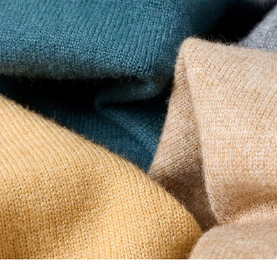 Suéter Cuello Alto para Hombre - Abrigo Básico Invierno Colores Sólidos - Image 30
