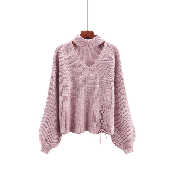 Suéter Suelto Roto Asimétrico para Mujer - Diseño Minimalista - Image 7