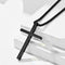 Colar cruz simples preto