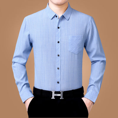 Camisa de Lino y Algodón Manga Larga para Hombre sin Planchado - Image 10