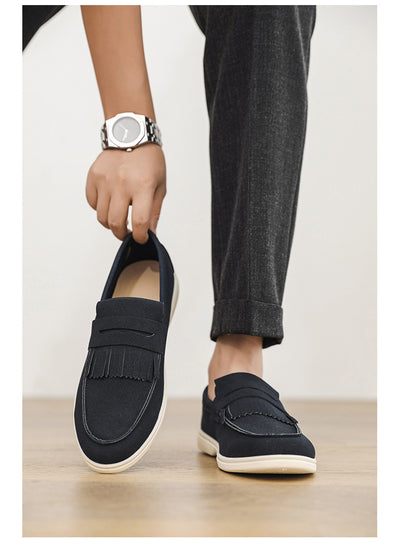 Mocasines de Cuero Mate para Hombre - Calzado Slip-on Elegante - Image 11