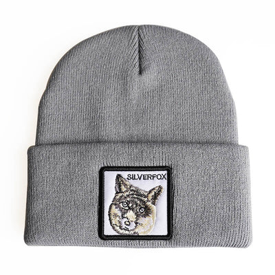 Gorro de Lana Tejido con Bordados de Animales para Invierno - Image 29