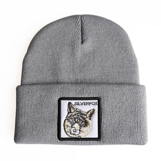 Gorro de Lana Tejido con Bordados de Animales para Invierno - Image 29
