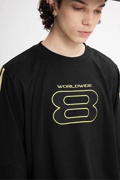 Camiseta Deportiva con Bordado Estilo Americano Oversize Manga Corta - Image 21