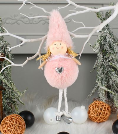 Ángel Navideño Colgante con Piernas Largas de Peluche - Image 6