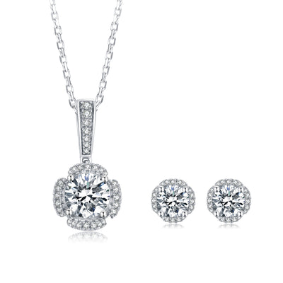 Conjunto de Aretes y Collar Lujo Light en Plata 925 con Moissanita - Image 10