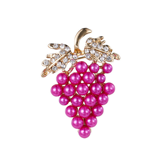 Broche de Perla Uva con Cristales Elegantes - Image 4