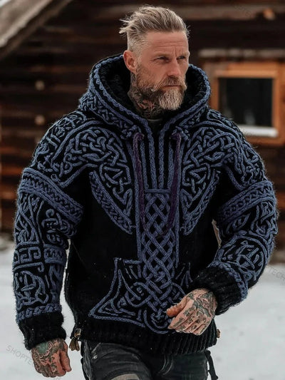 Sudadera Estampada con Capucha de Punto para Hombre - Image 6