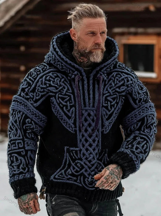 Sudadera Estampada con Capucha de Punto para Hombre - Image 6