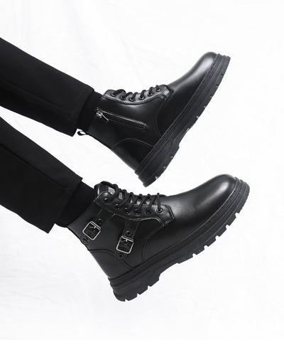 Botas Martin Negras Estilo Británico para Hombre - Botas de Trabajo Duraderas - Image 10