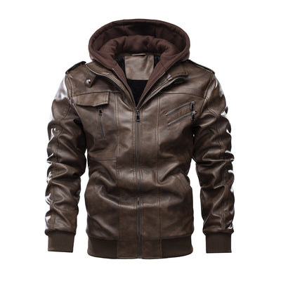 Chaqueta de Cuero PU Estilo Motociclista para Hombre - Image 13