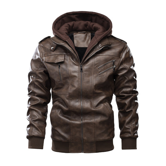 Chaqueta de Cuero PU Estilo Motociclista para Hombre - Image 13