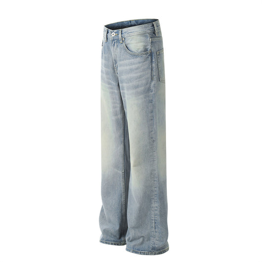 Jeans Skinny Ajustados con Patrón de Rayo Estilo Calle Americana para Hombre - Image 14