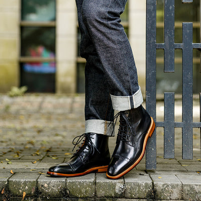 Botas Altas de Cuero para Hombre con Cordones Estilo Británico - Image 7